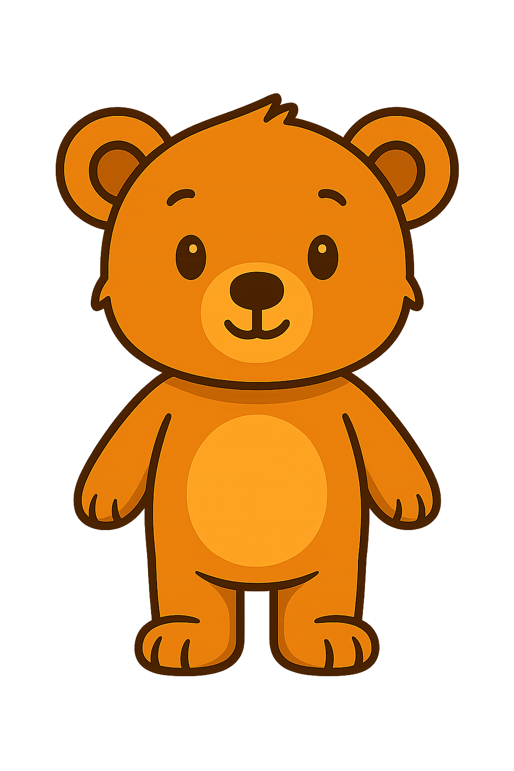 Teddybär als Spielfigur zum Anziehen von Kleidung