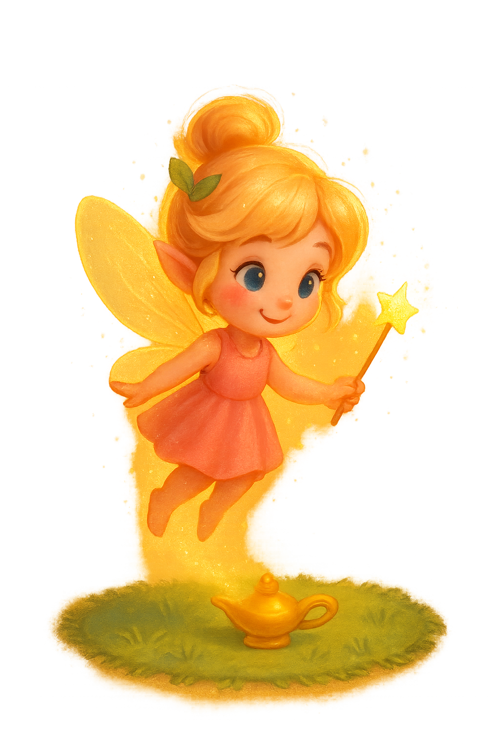 Kleine freundliche Fee als Begleiterin der Kinder